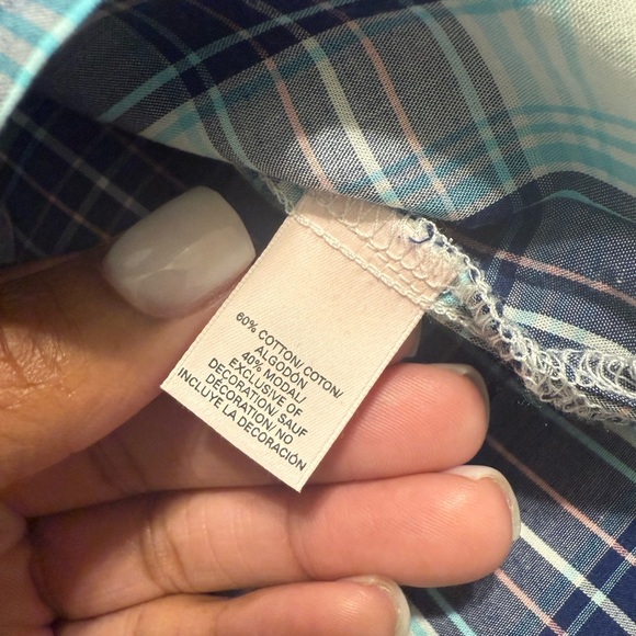 Victoria's Secret Blue and White Plaid Pajama Set - Picture 8 of 16